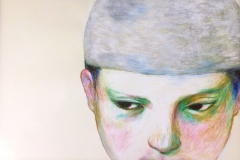 Schwimmer, 2017, Mixed media, 100 x 70 cm