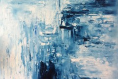 Der See blau (The Cold Things No. 2), 2017, Oil on Canvas, 100 x 100 cm